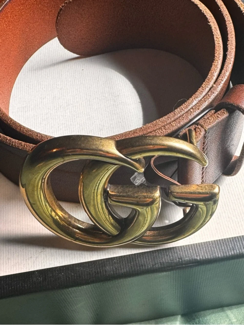 Gucci Leather Belt Size 102/16 Brown Made in Italy - Picture 2 of 5